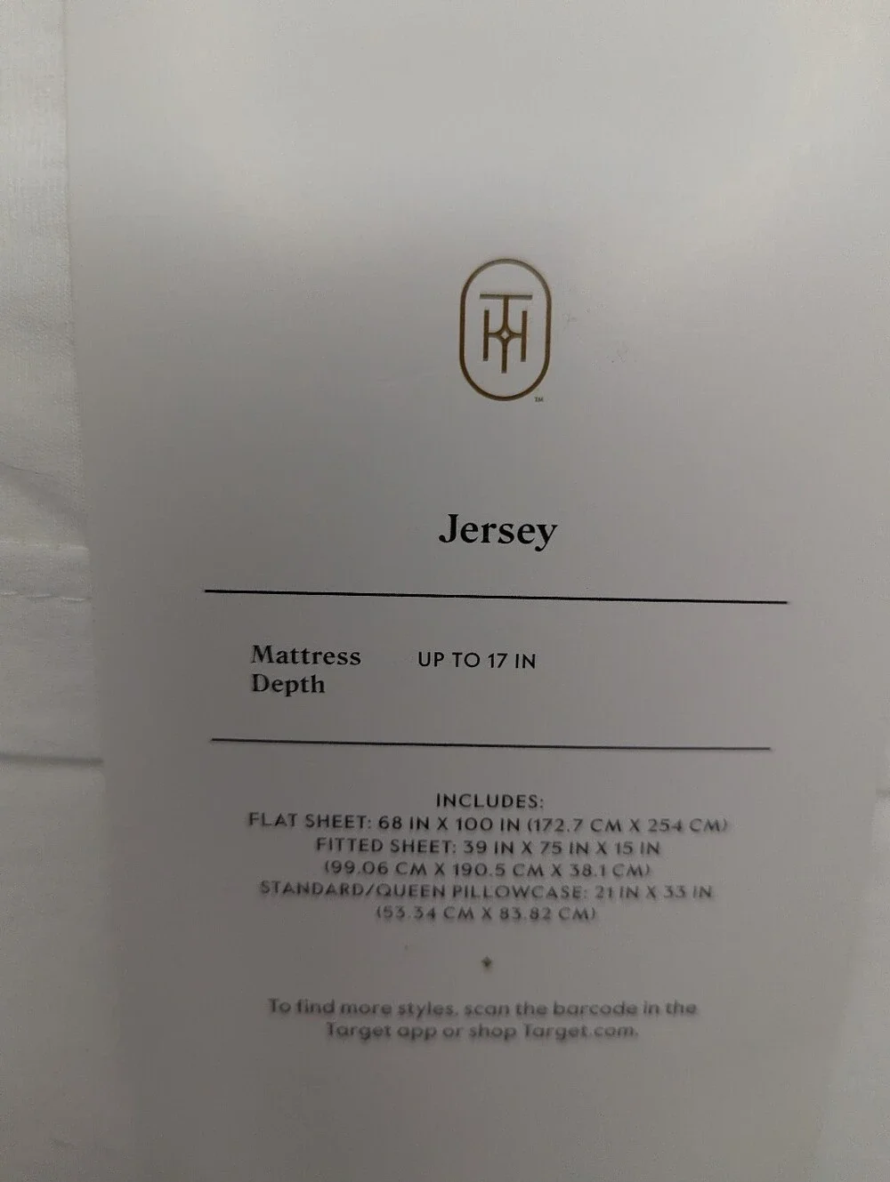 NWT Threshold Jersey Twin Cotton Sheet Set